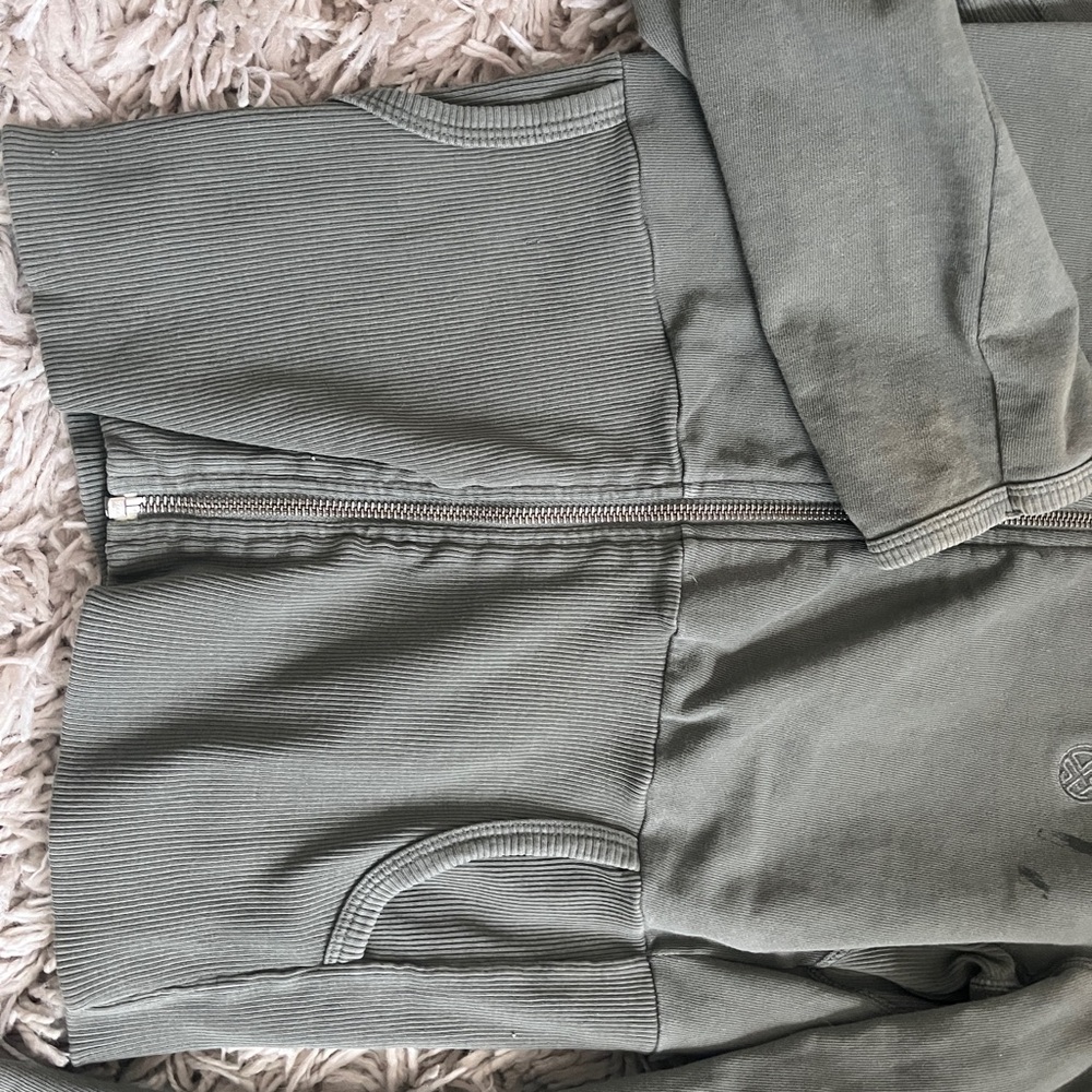 Vintage Diesel Khaki Green Logo zip Jacket - Picture 2 of 5